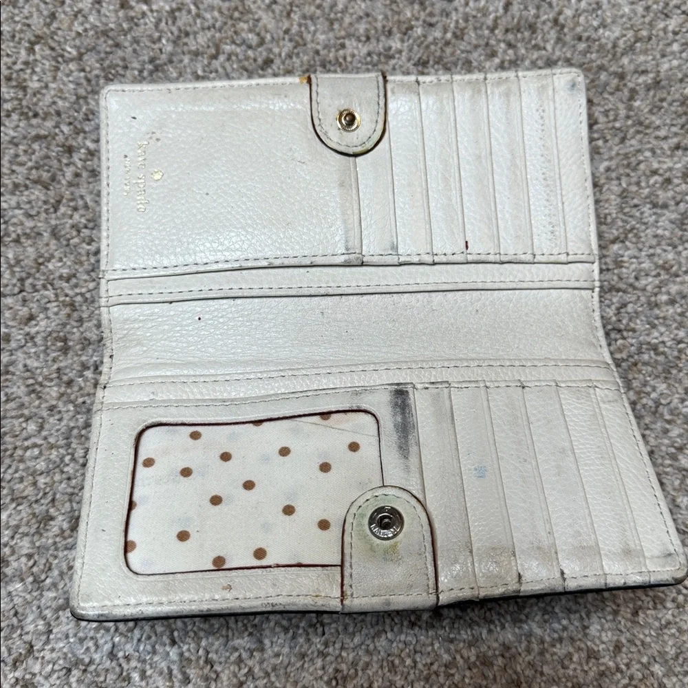 Kate Spade Staci Large Slim Bifold Wallet Black Saffiano Leather